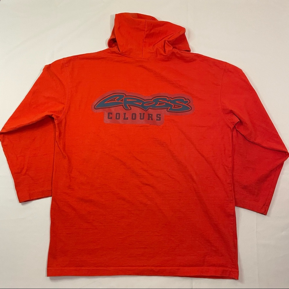 Vintage Cross Colours Pullover Hoodie One Size Fits All Roll on Roll on